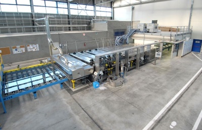 Horizontal washing and drying line for flat float glass, 3400mm